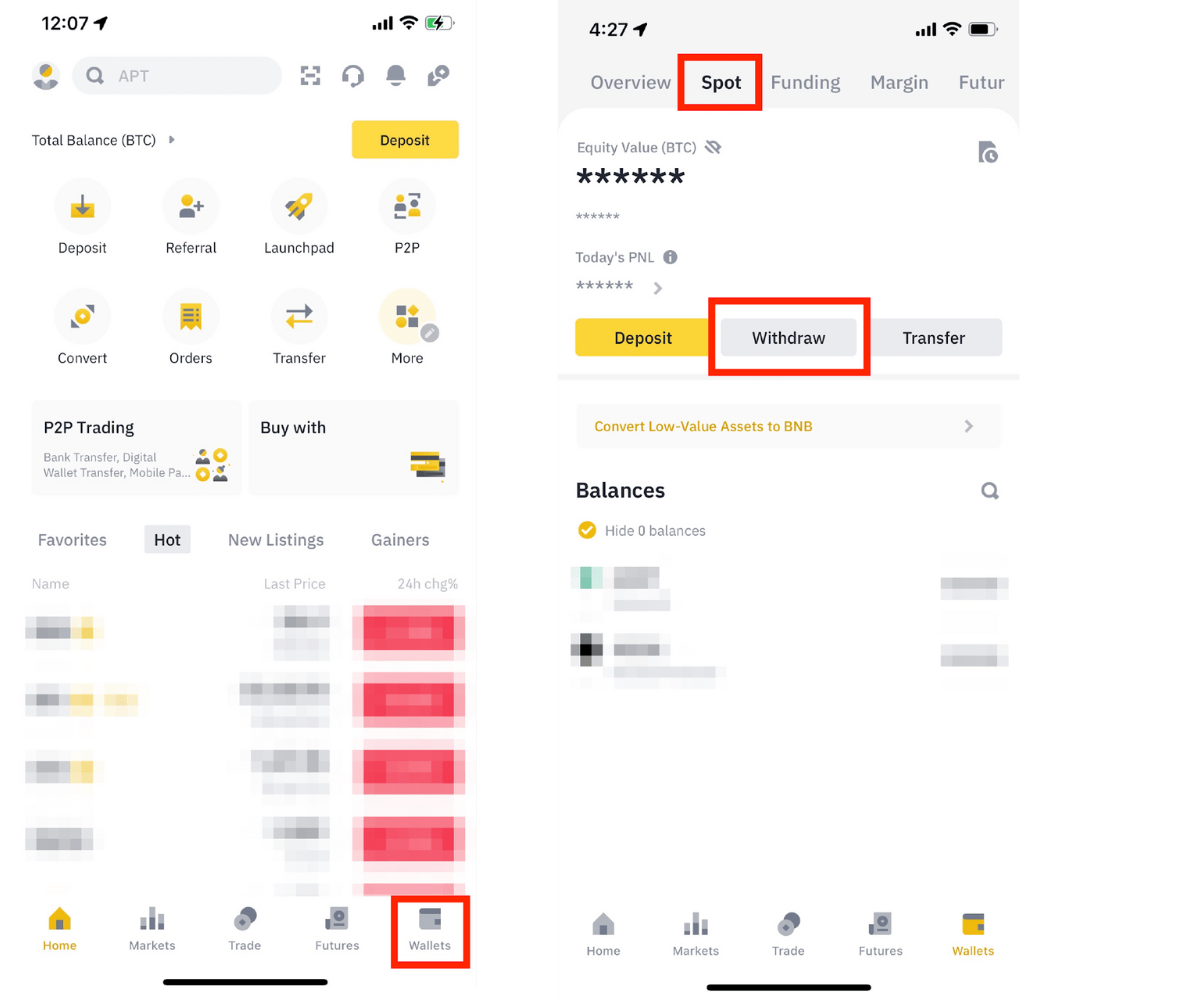 Crypto versturen van Binance naar Amdax Helpdesk